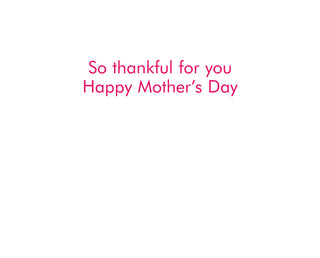 Patterned Happy Mother'S Day Mother's Day Greeting Card - 1 card with envelope