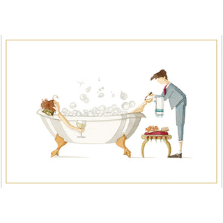 Spa Day Blank Greeting Card - 1 card with envelope