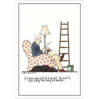 If A Man Says .... Blank Greeting Card - 1 card with envelope