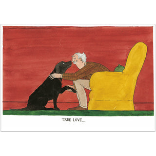 Man'S True Love Blank Greeting Card - 1 card with envelope