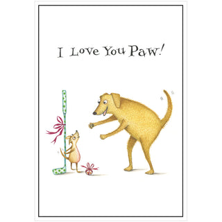 I Love You Paw Father's Day Greeting Card - 1 card with envelope
