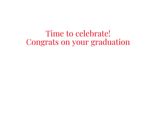 Congrats And Hats Graduation Greeting Card - 1 card with envelope