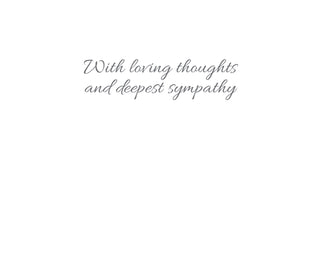 Water Lilies Sympathy Greeting Card - 1 card with envelope