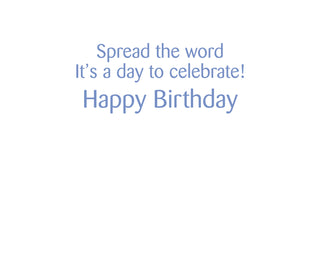 Happy Bird-Day Birthday Greeting Card - 1 card with envelope