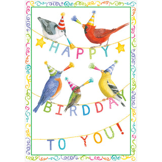 Happy Bird-Day Birthday Greeting Card - 1 card with envelope