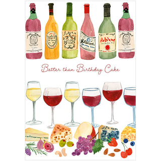 Wine Pairings Blank Greeting Card - 1 card with envelope