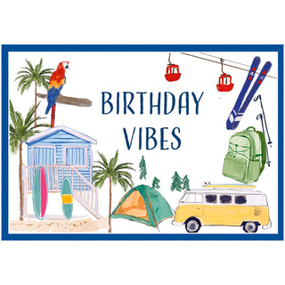 Birthday Vibes Birthday Greeting Card - 1 card with envelope