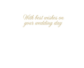 Interlocking Rings Foil Wedding Die Cut Greeting Card - 1 card with envelope