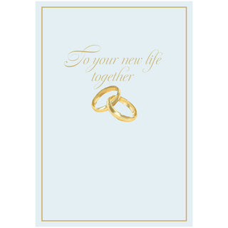 Interlocking Rings Foil Blank Die Cut Greeting Card - 1 card with envelope