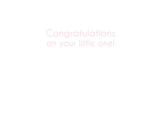 Mini Gingham Pink Baby Greeting Card - 1 card with envelope