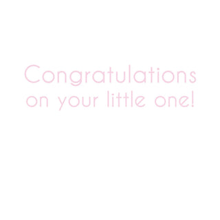 Mini Gingham Pink Baby Greeting Card - 1 card with envelope