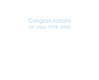 Mini Gingham Blue Baby Greeting Card - 1 card with envelope