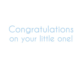 Mini Gingham Blue Baby Greeting Card - 1 card with envelope