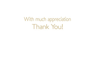 Fountain Pen Thanks Foil Thank You Die Cut Greeting Card - 1 card with envelope