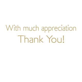 Fountain Pen Thanks Foil Thank You Die Cut Greeting Card - 1 card with envelope