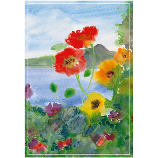By The Pond Blank Greeting Card - 1 card with envelope