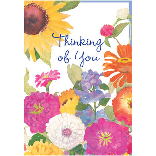 Midsummer Blooms Thinking of You Greeting Card - 1 card with envelope