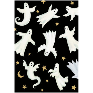 Friendly Ghosts Foil Blank Embossed Greeting Card - 1 card with envelope