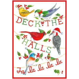 Deck The Halls Birds Blank Greeting Card - 1 card with envelope