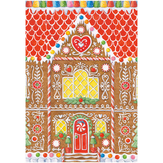 Gingerbread House Blank Greeting Card - 1 card with envelope