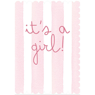 IT'S A GIRL STRIPE EDAY N SIZE BABY SHOWER DIE-CUT