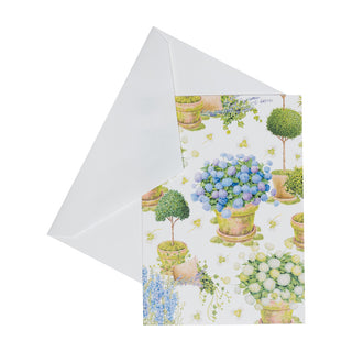 Potted Hydrangeas Boxed Note Cards - 8 Note Cards & 8 Envelopes