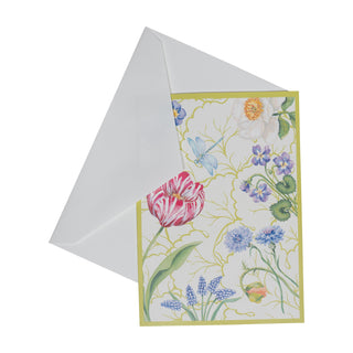 Floral Majolica Boxed Note Cards - 8 Note Cards & 8 Envelopes