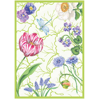 Floral Majolica Assorted Boxed Note Cards - includes 8 notes & envelopes