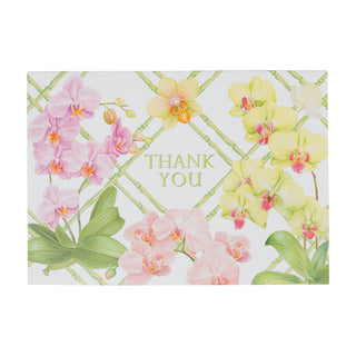 Orchid Conservatory Thank You Notes - 8 Note Cards & 8 Envelopes