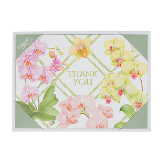 Orchid Conservatory Thank You Notes - 8 Note Cards & 8 Envelopes