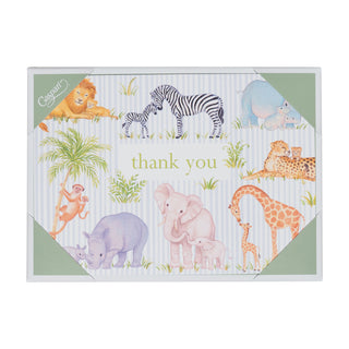 Safari Baby Thank You Notes - 8 Note Cards & 8 Envelopes