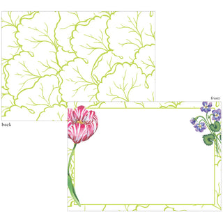 Floral Majolica Correspondence Cards - includes 12 cards & envelopes