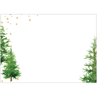 White Christmas Foil Correspondence Cards - includes 20 Correspondence Cards