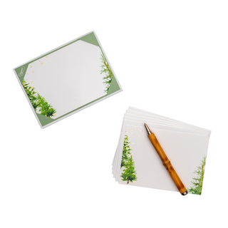 White Christmas Foil Correspondence Cards - includes 20 Correspondence Cards