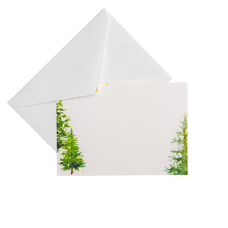 White Christmas Foil Correspondence Cards - includes 20 Correspondence Cards