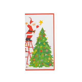 Santa And Helper Money Card - Package of 4 cards with envelopes