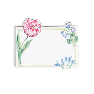 Floral Majolica Place Card 8 In Die-Cut