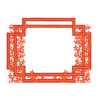 Coral And Trellis Coral Place Card 8 In Die-Cut