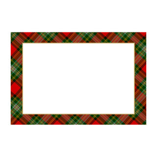 Tartan Red Foil Place Cards - includes 8 Cards