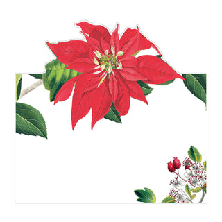 Christmas Chinoiserie White Place Cards - includes 8 Cards