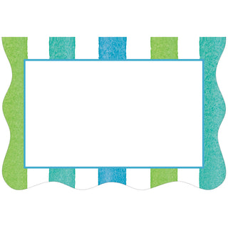 Cafe Stripe Scallop Cool Die Cut Place Card - 8 per package