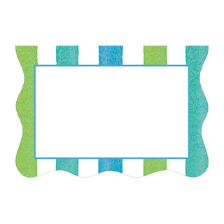 Cafe Stripe Scallop Cool Die Cut Place Card - 8 per package
