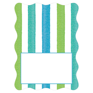 Cafe Stripe Scallop Cool Die Cut Place Card - 8 per package