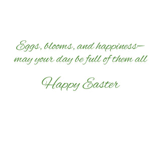 Bunny Easter Wreath Easter Die Cut Greeting Card - 1 card with envelope