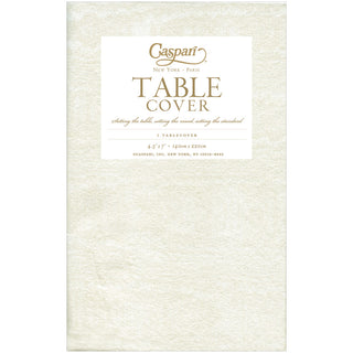 Moiré Ivory Paper Linen Tablecover 4.5' X 7' - includes 1 Tablecover