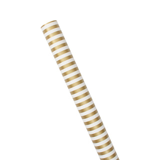 Club Stripe Gold/Silver Reversible Roll Wrap 30 Inch X 8Ft-2 Inch Core