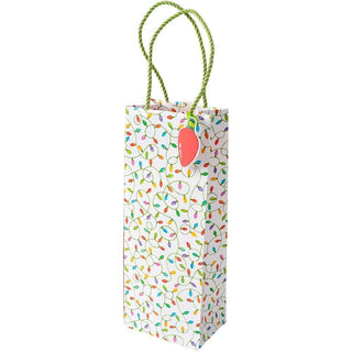 Christmas Lights Bottle Bag 5 X 3 1/2 X 13