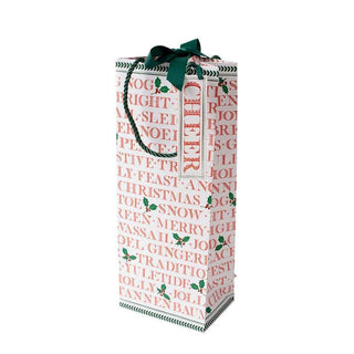 Yuletide Cheer Bottle Bag 5 X 3 1/2 X 13
