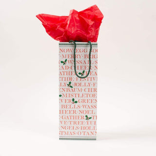 Yuletide Cheer Bottle Bag 5 X 3 1/2 X 13