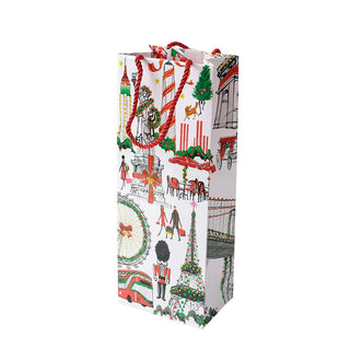 Cosmopolitan Christmas Bottle Bag 5 X 3 1/2 X 13